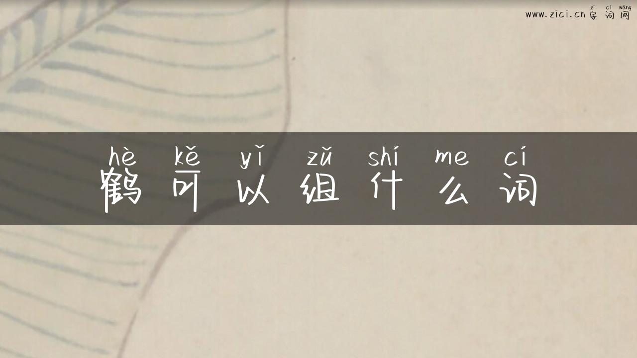 鹤可以组什么词