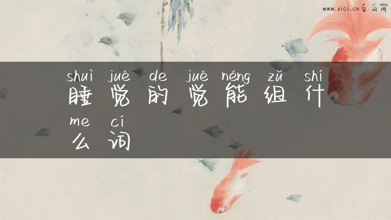 睡觉的觉能组什么词