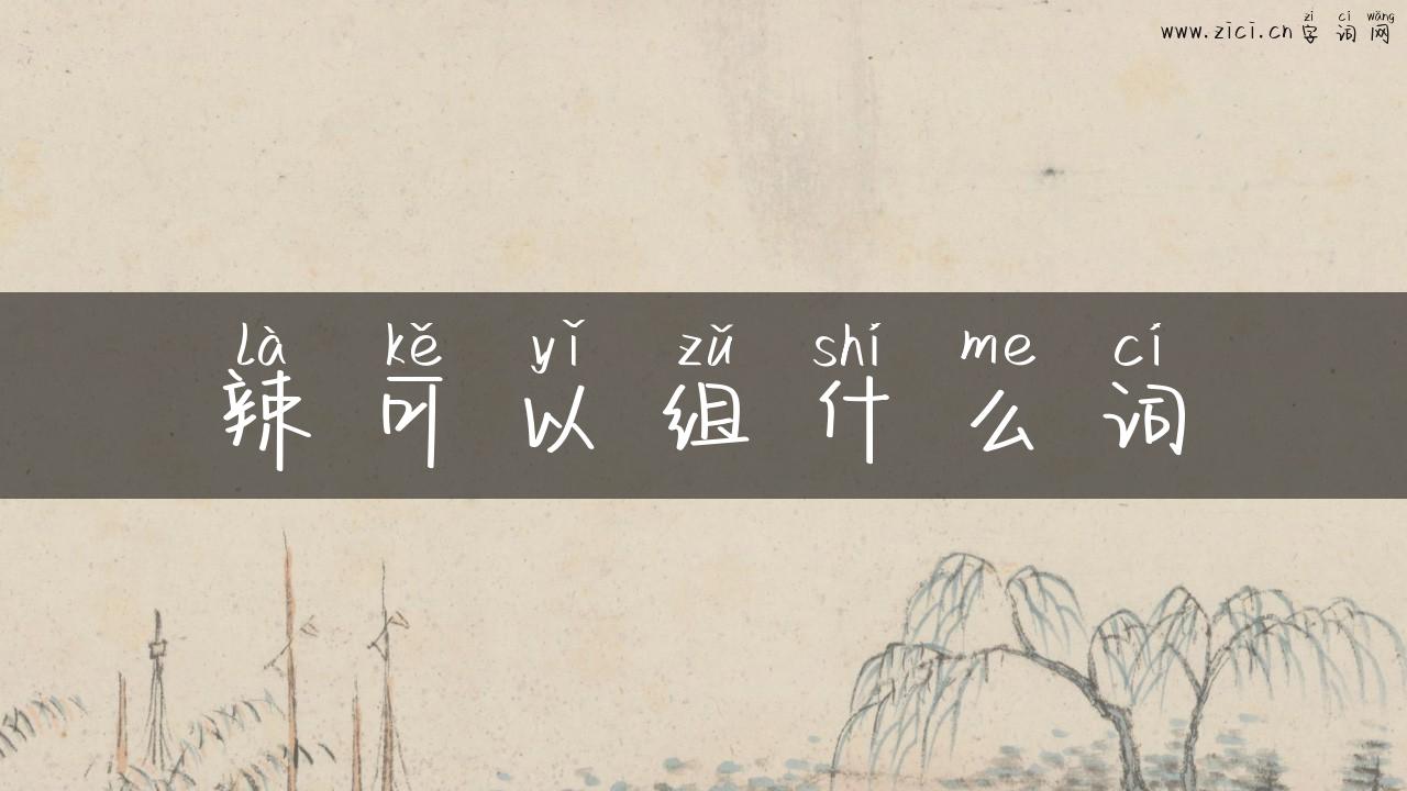 辣可以组什么词
