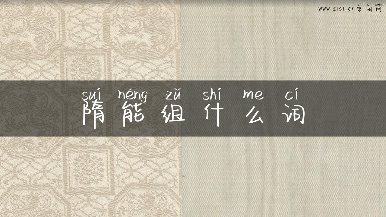 隋能组什么词