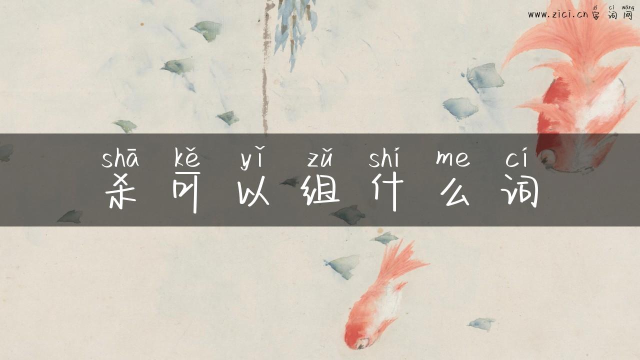 杀可以组什么词