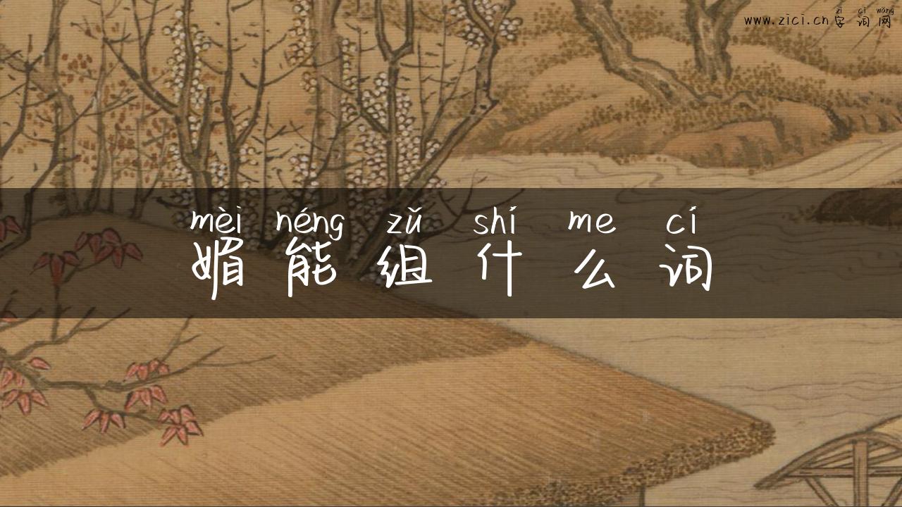 媚能组什么词