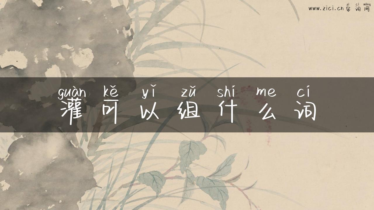 灌可以组什么词