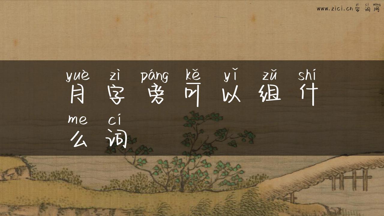 月字旁可以组什么词