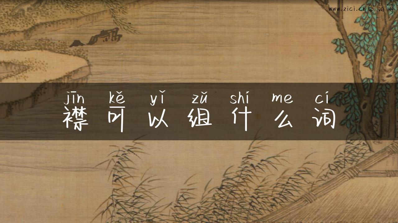 襟可以组什么词