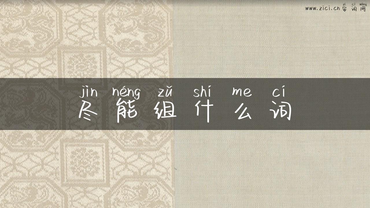 尽能组什么词