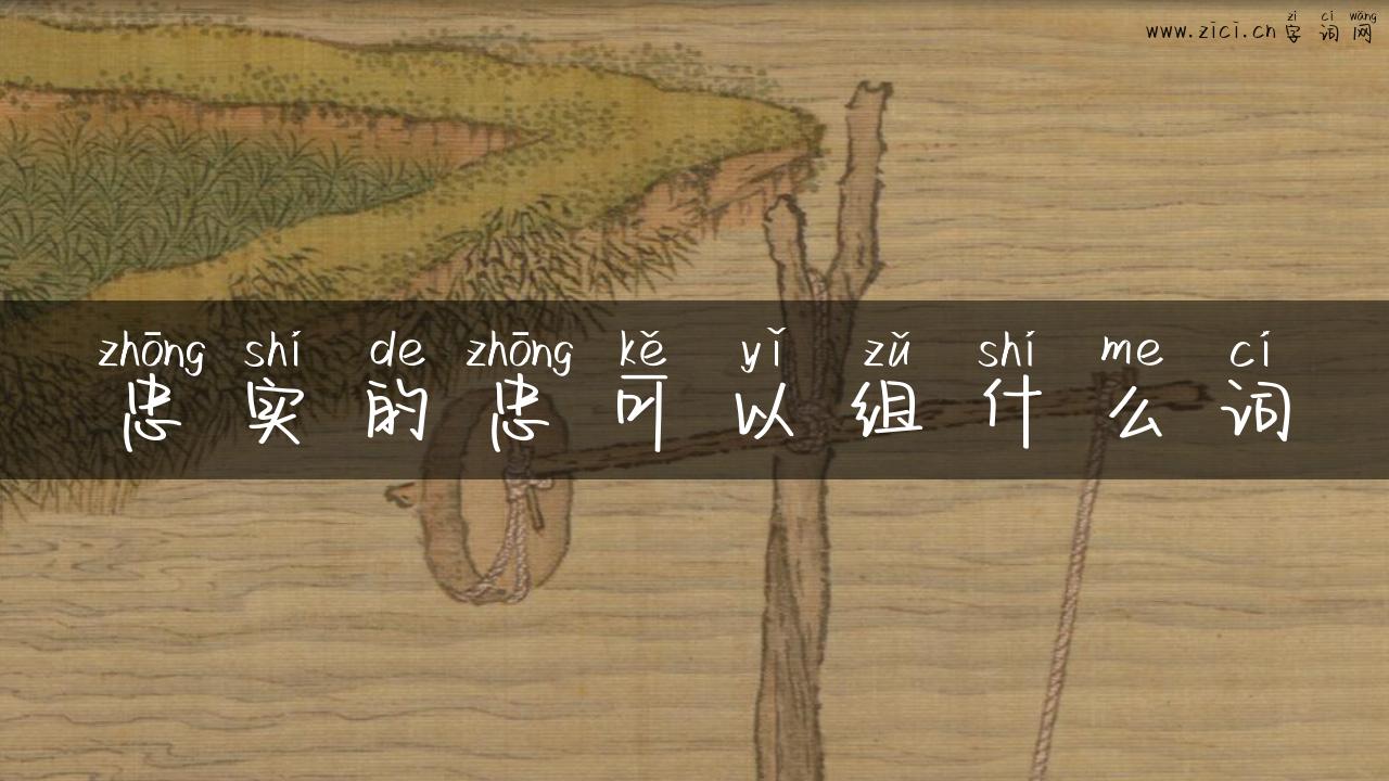 忠实的忠可以组什么词