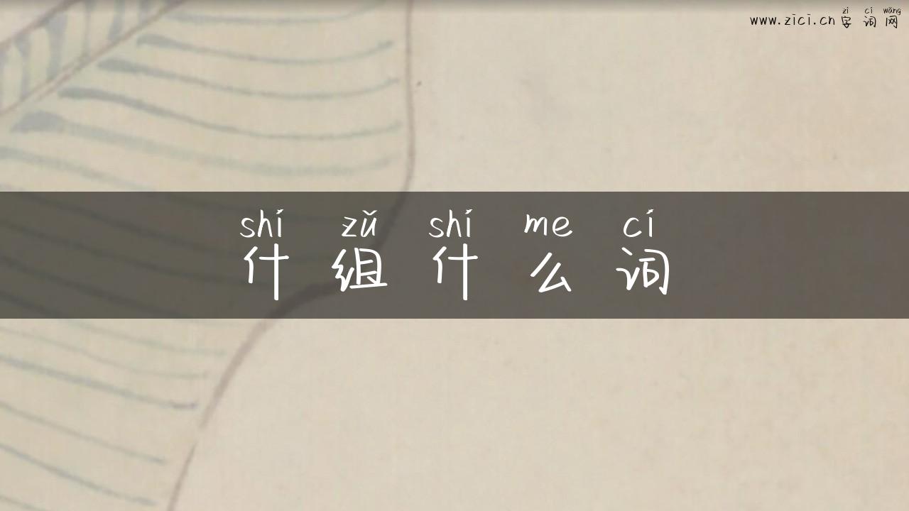什组什么词