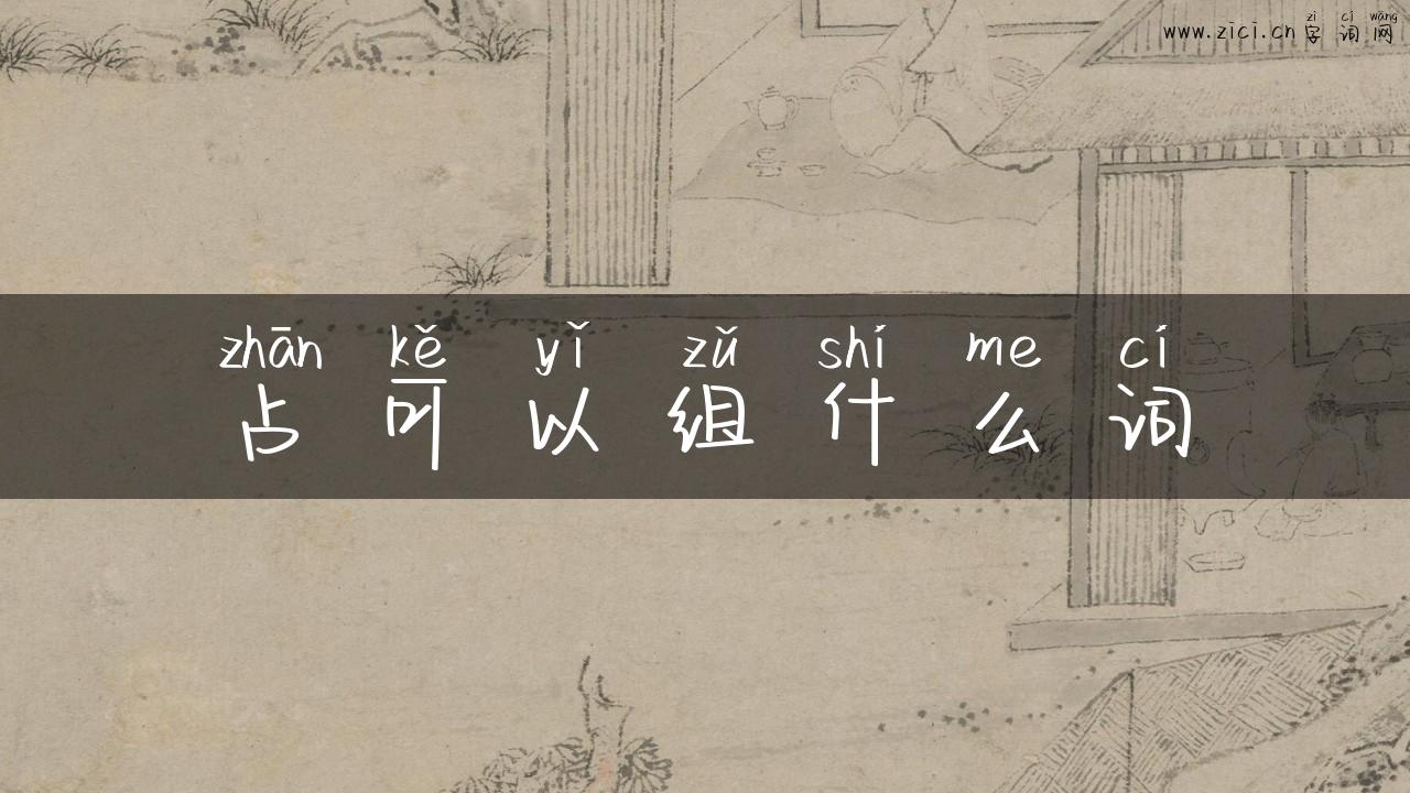 占可以组什么词
