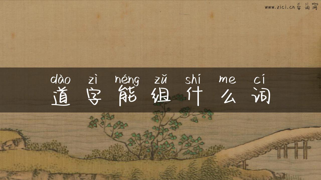 道字能组什么词