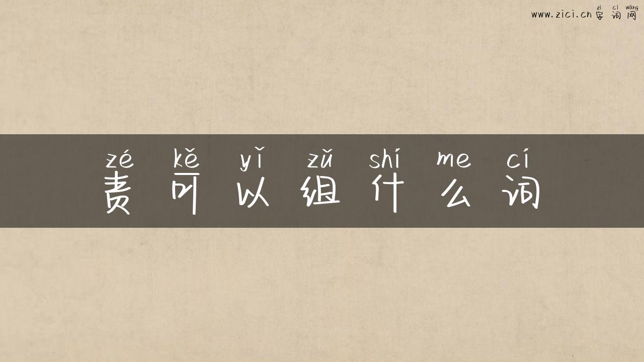 责可以组什么词