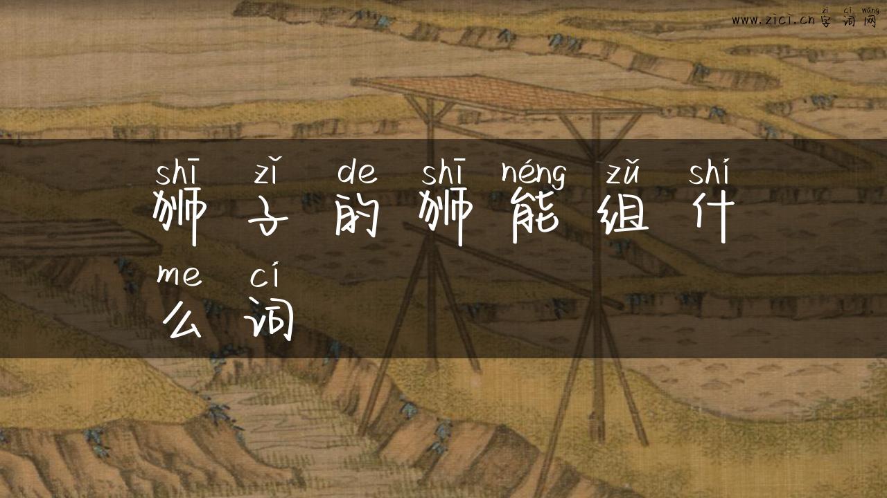 狮子的狮能组什么词