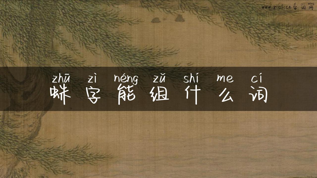 蛛字能组什么词
