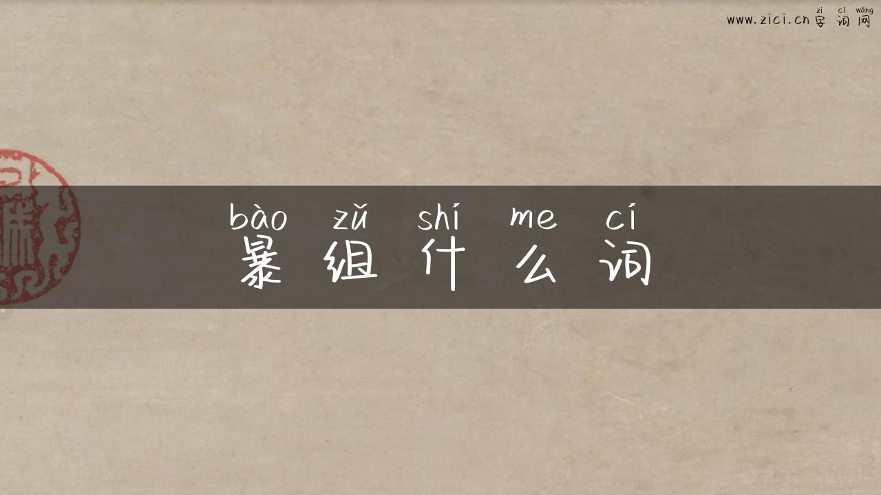 暴组什么词