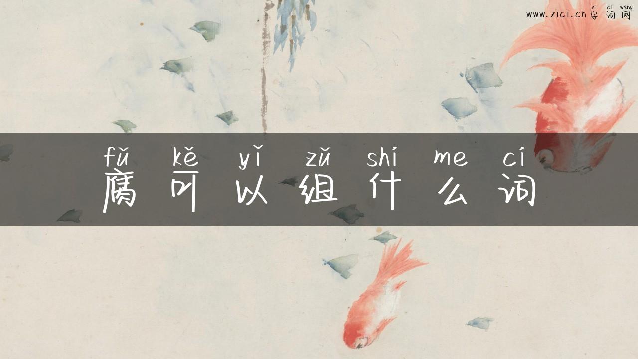腐可以组什么词
