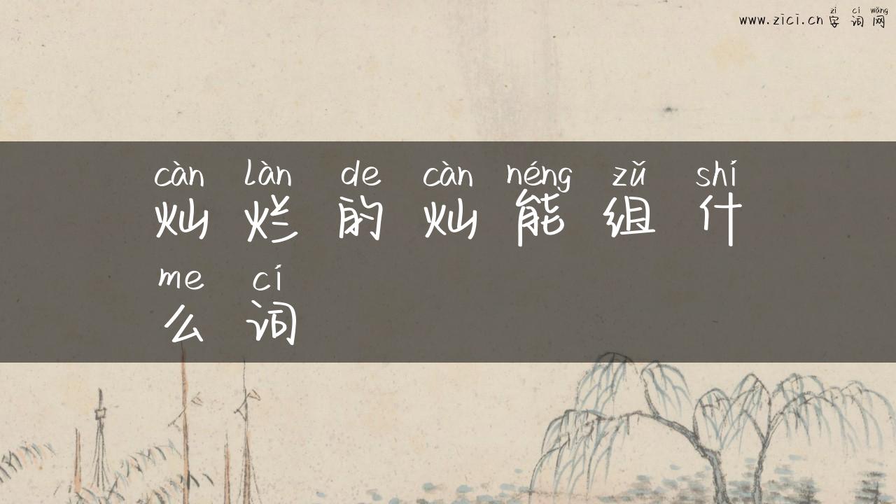 灿烂的灿能组什么词