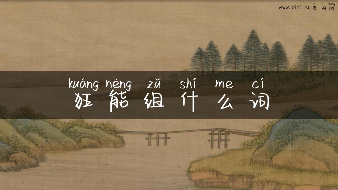 狂能组什么词