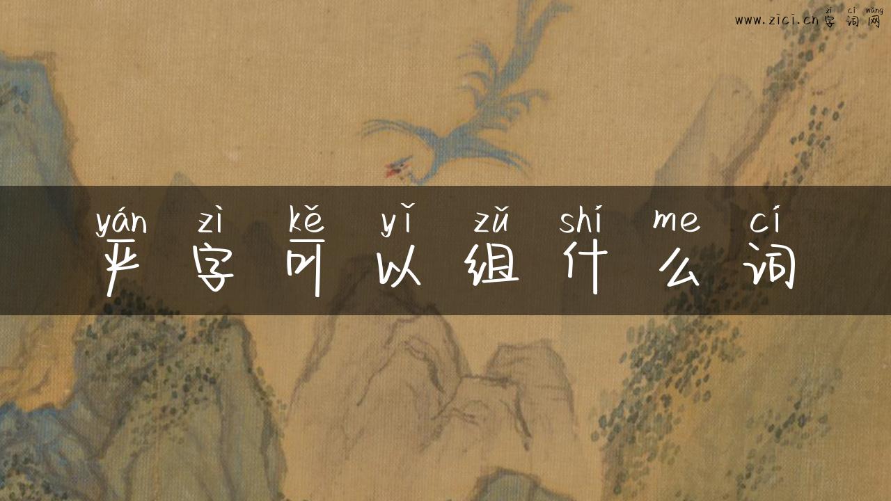 严字可以组什么词
