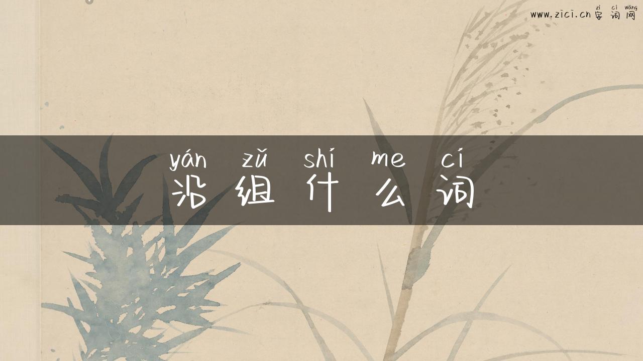 沿组什么词