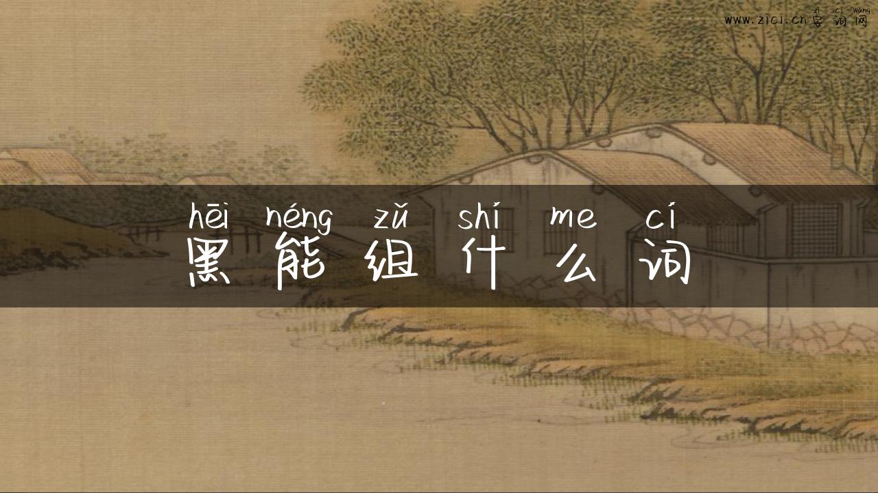 黑能组什么词