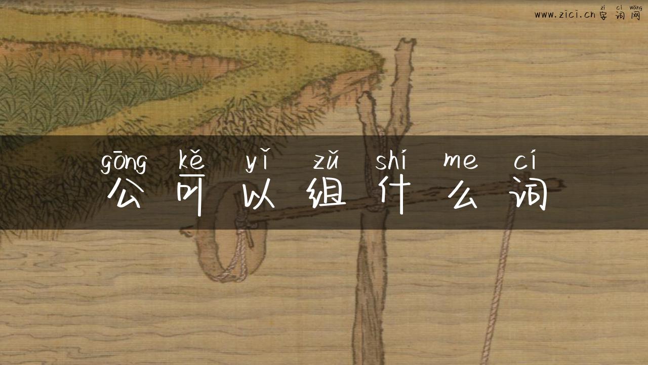 公可以组什么词