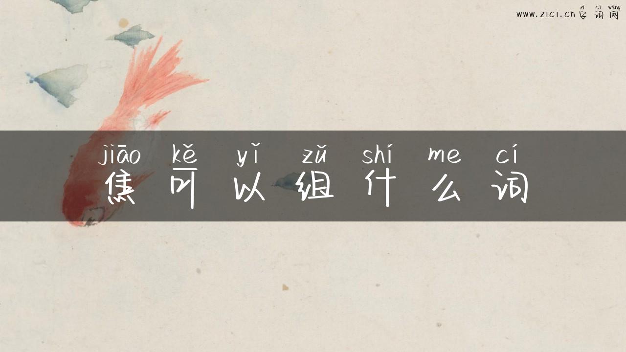 焦可以组什么词