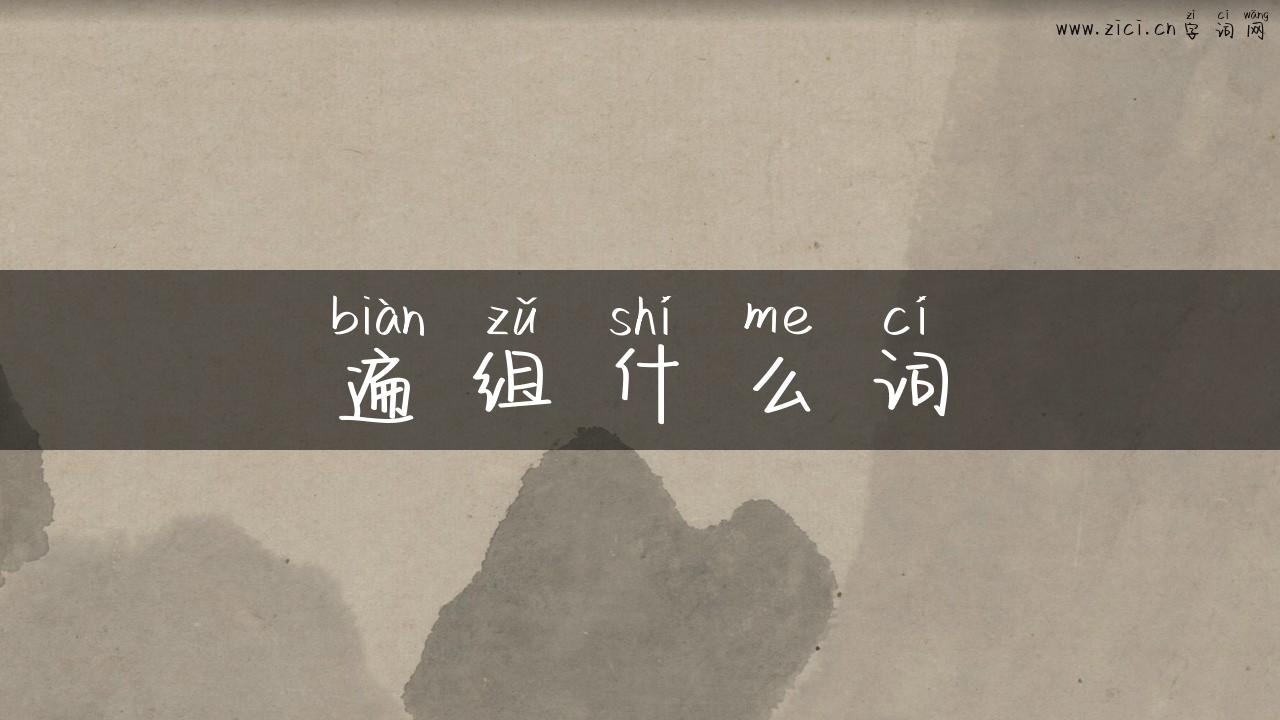遍组什么词