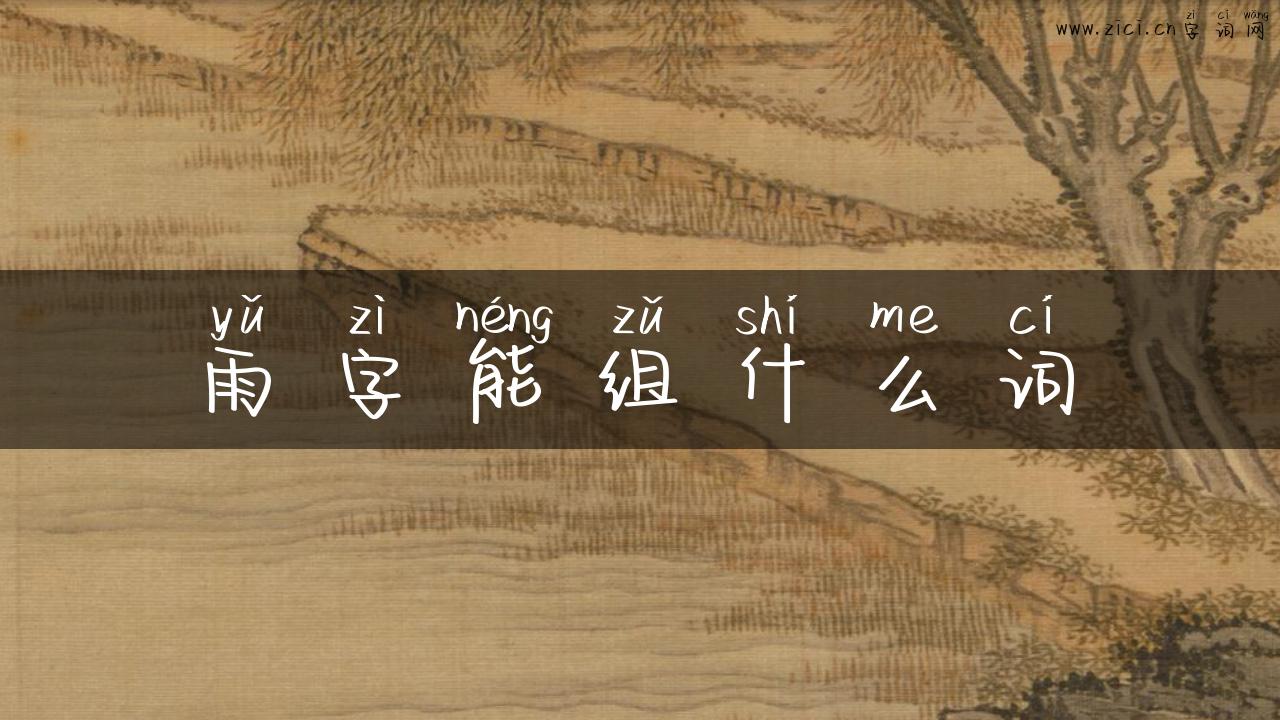 雨字能组什么词