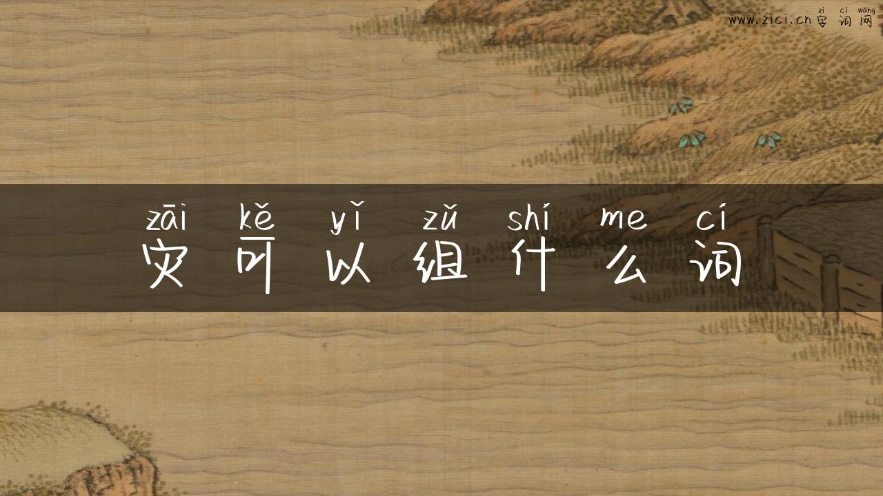 灾可以组什么词