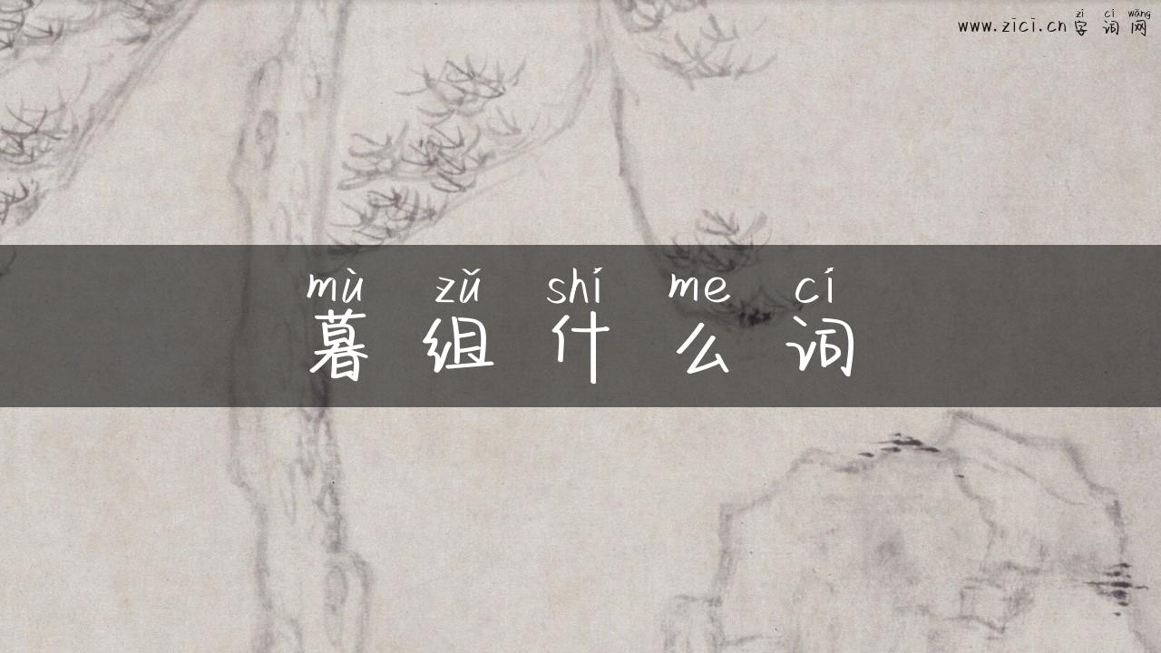 暮组什么词