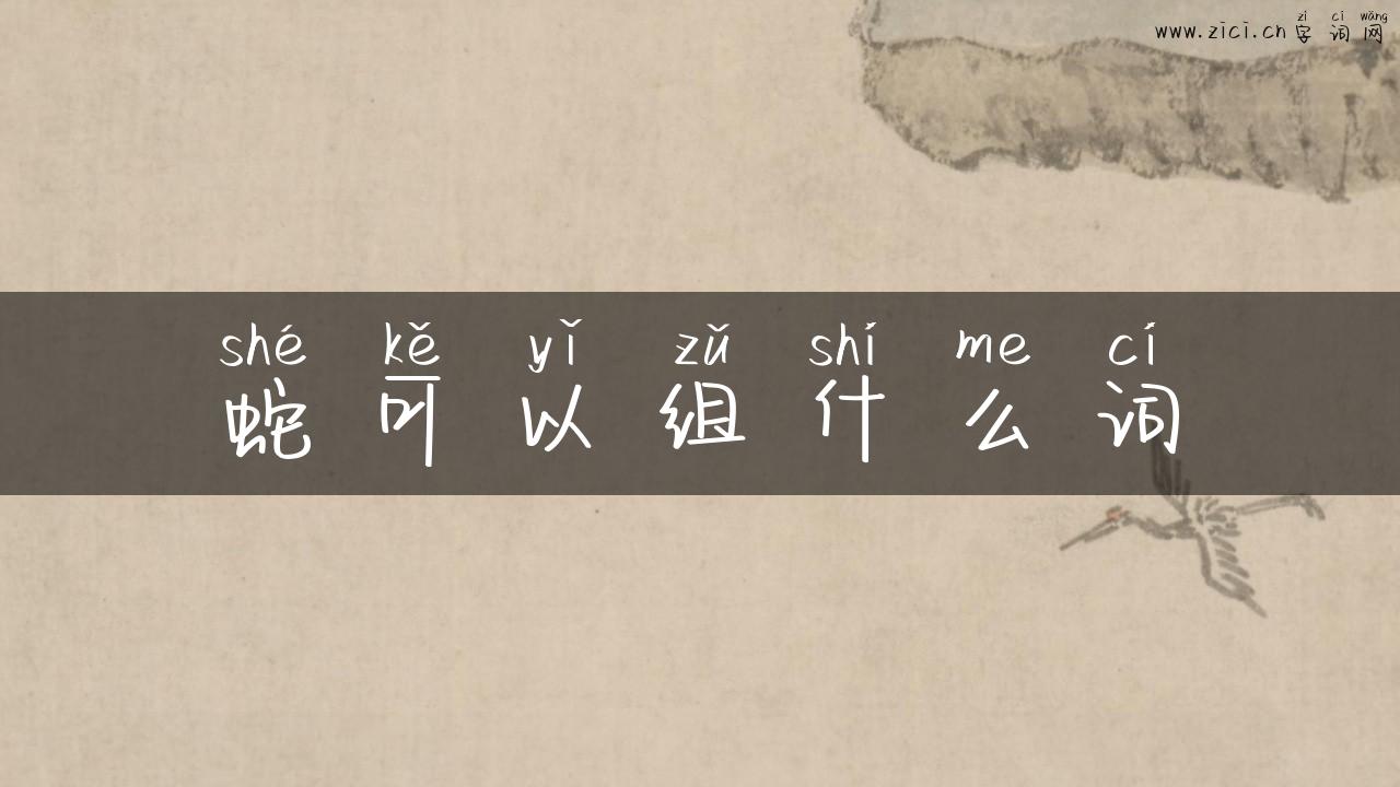 蛇可以组什么词
