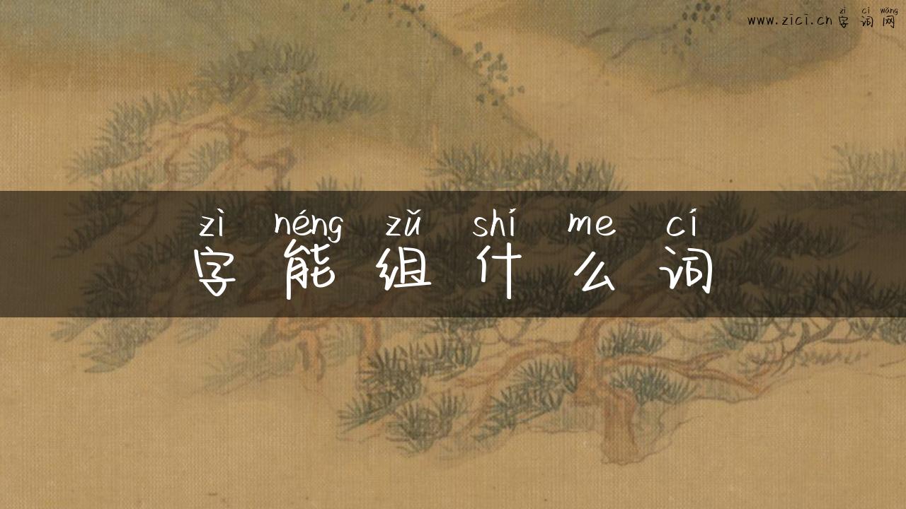 字能组什么词