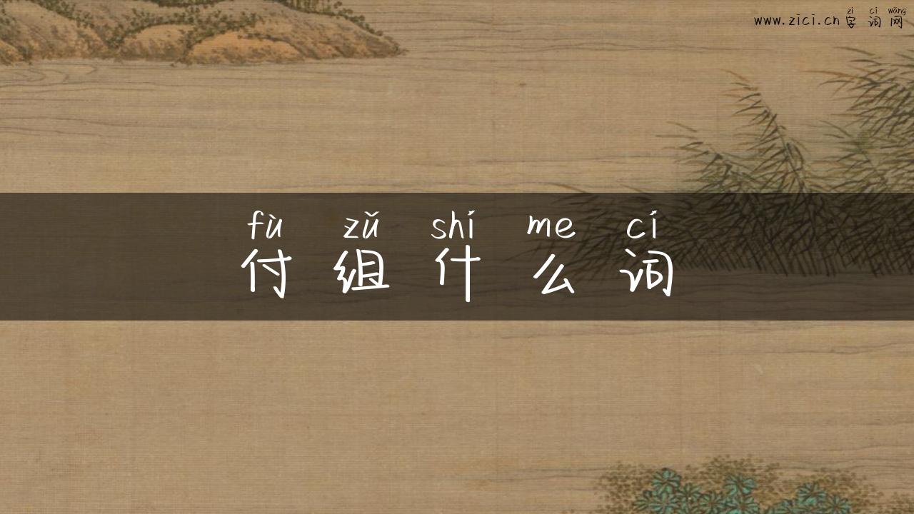 付组什么词
