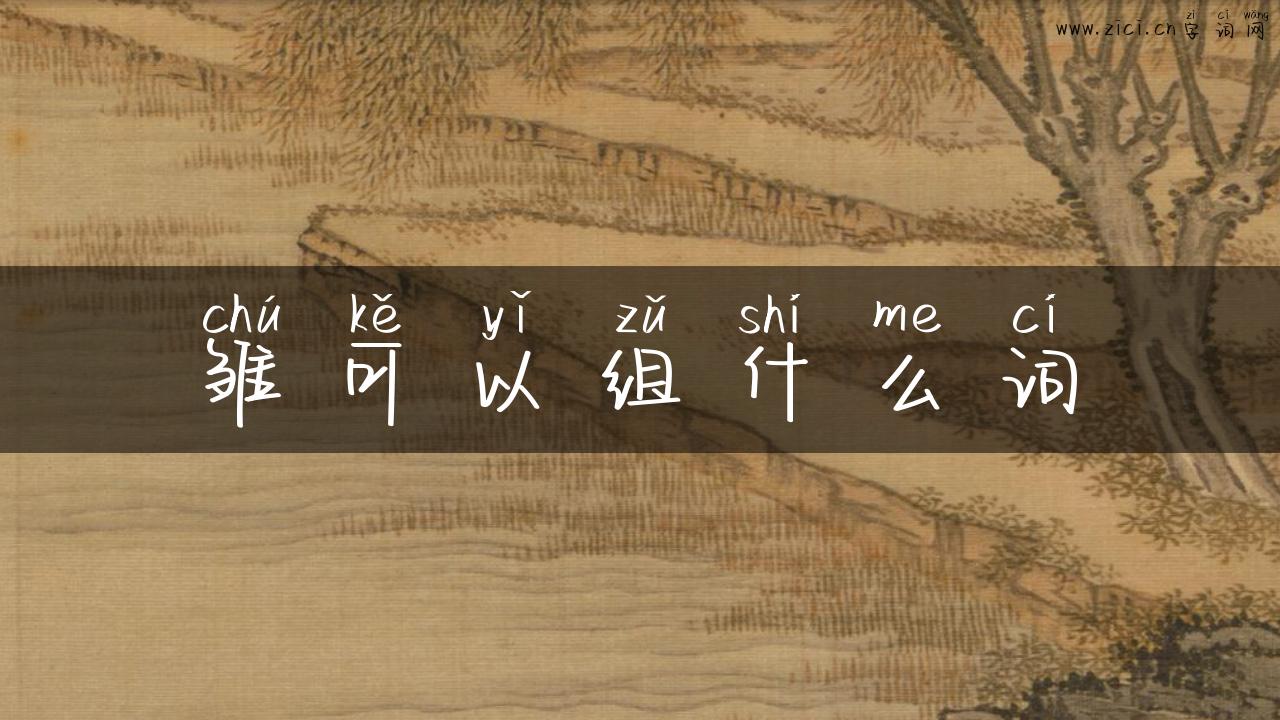 雏可以组什么词