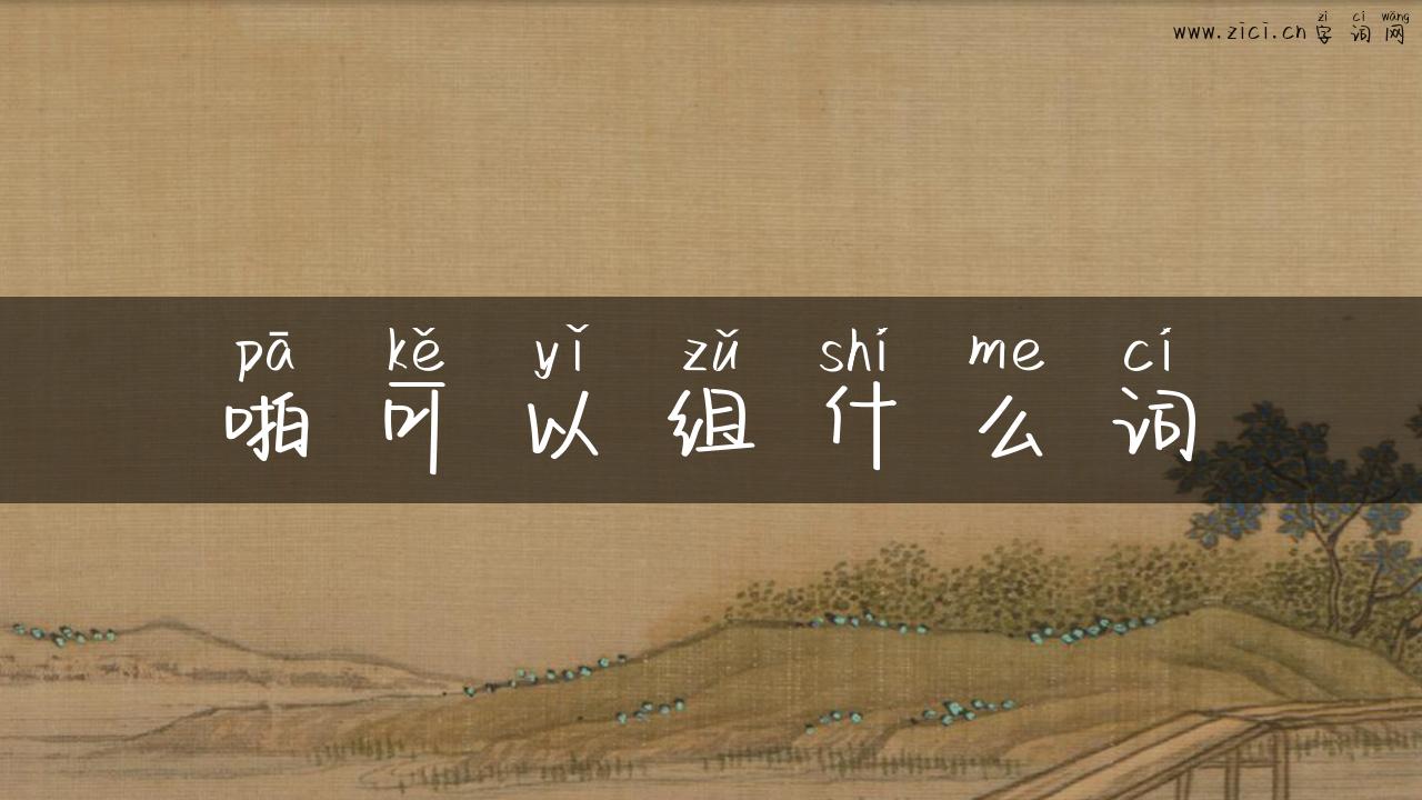 啪可以组什么词