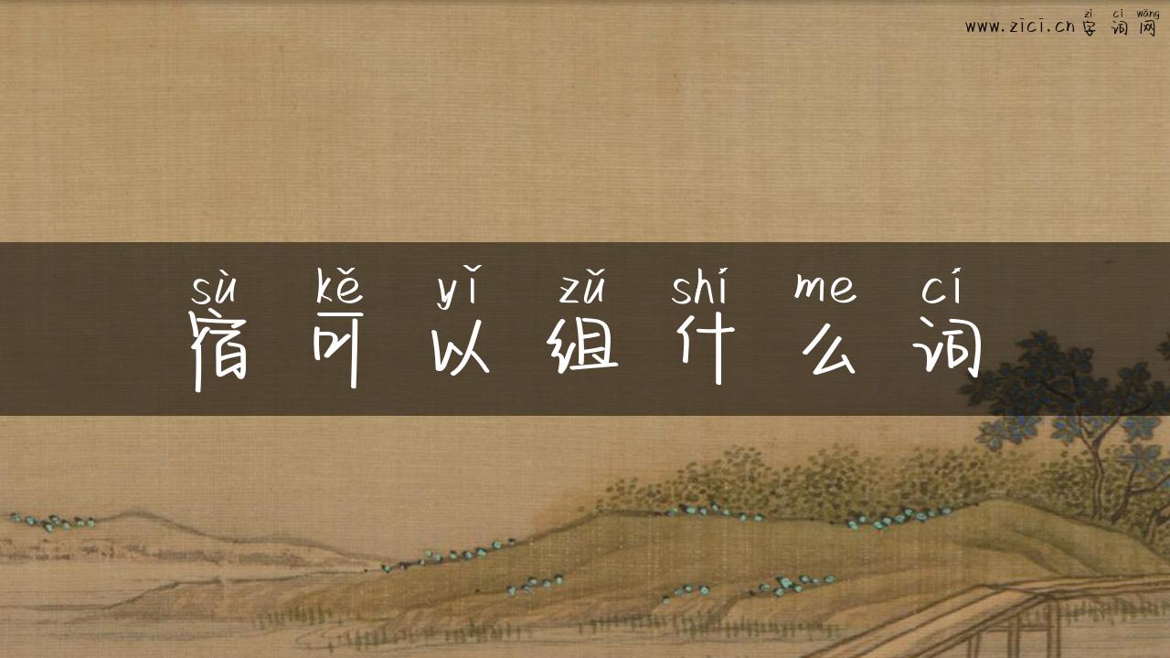 宿可以组什么词