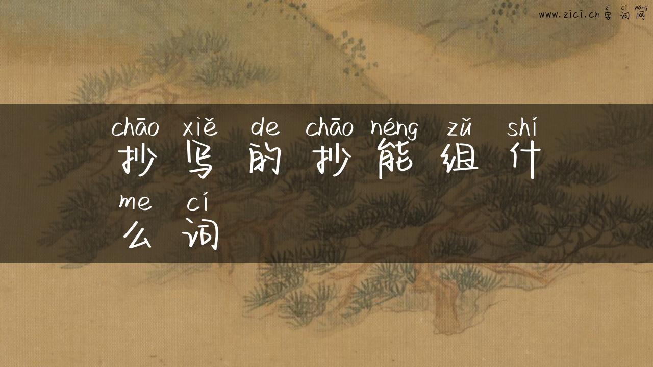 抄写的抄能组什么词