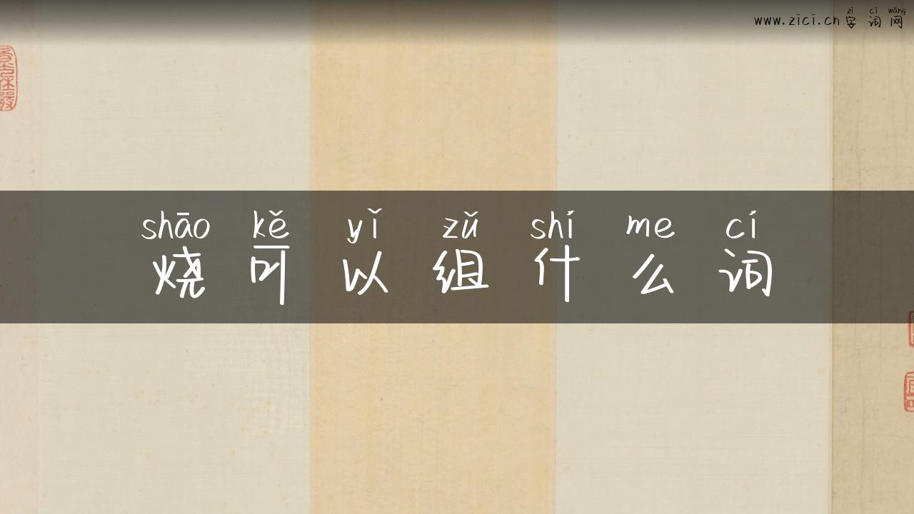 烧可以组什么词