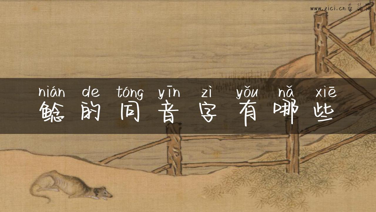 鲶的同音字有哪些