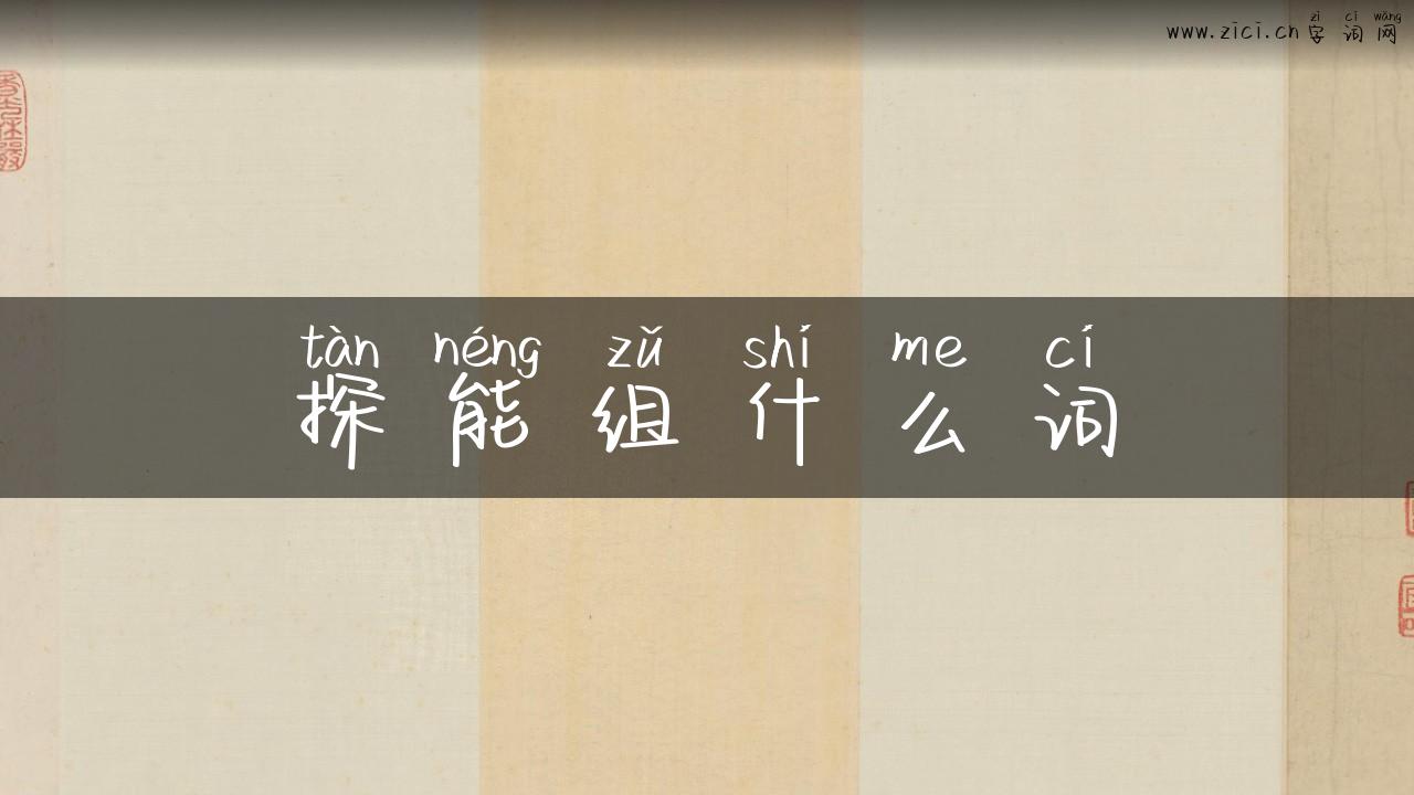 探能组什么词