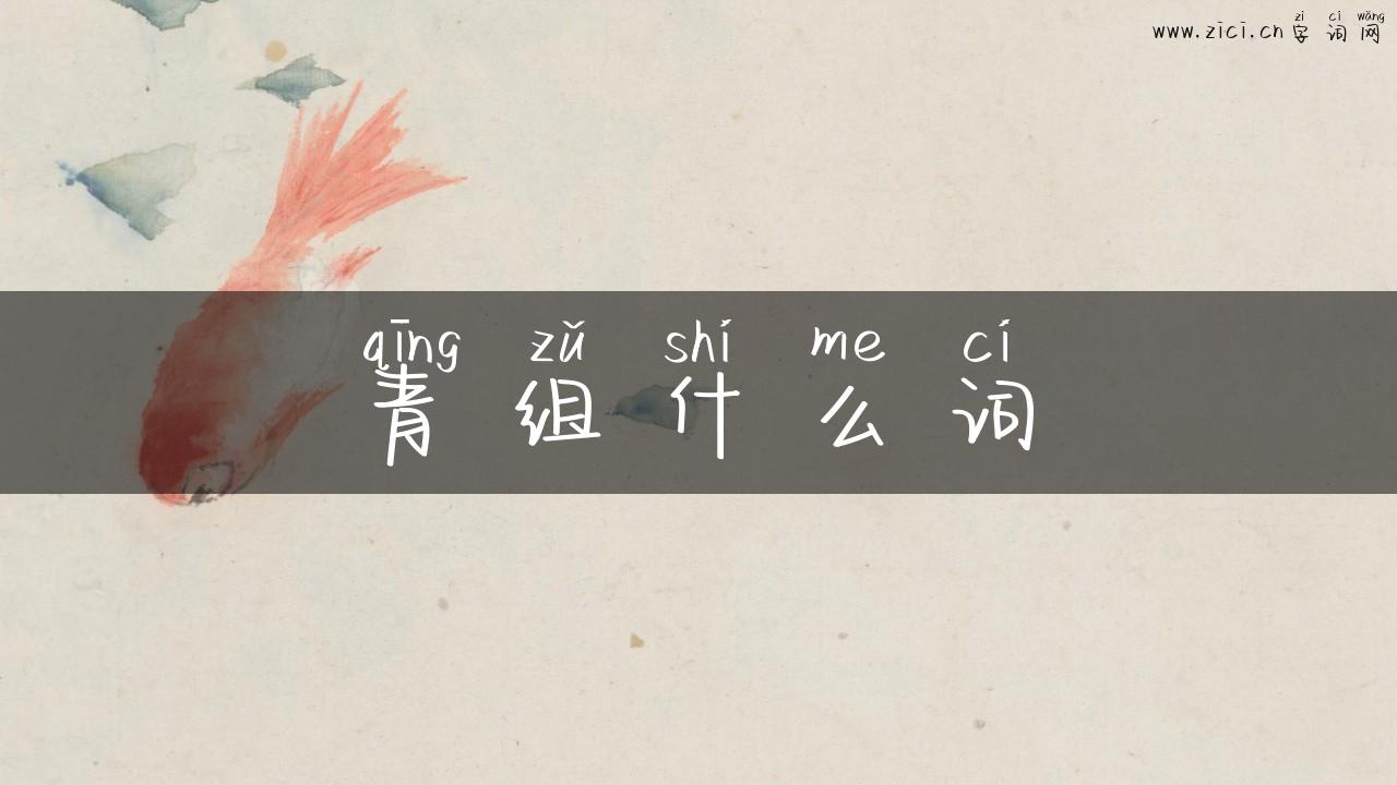 青组什么词