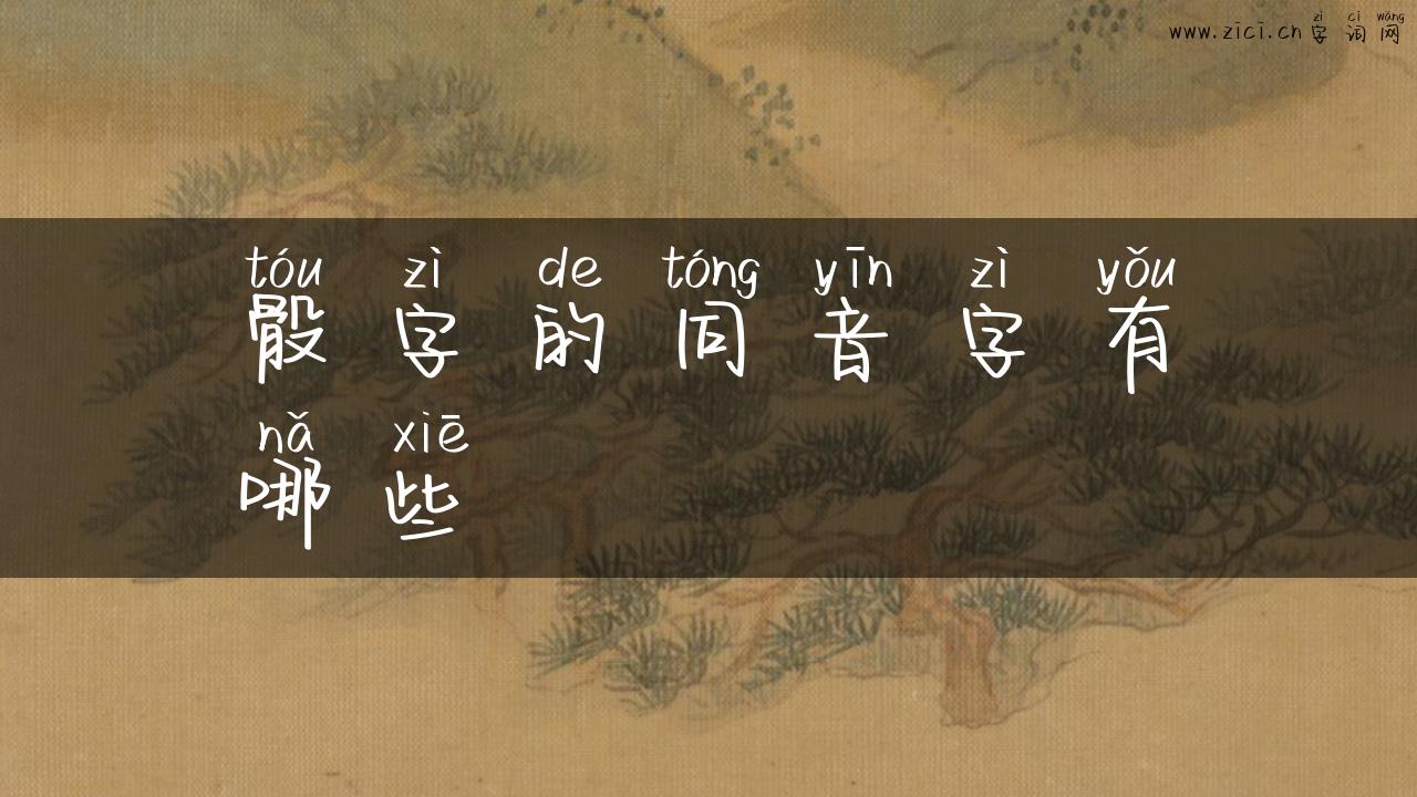 骰字的同音字有哪些