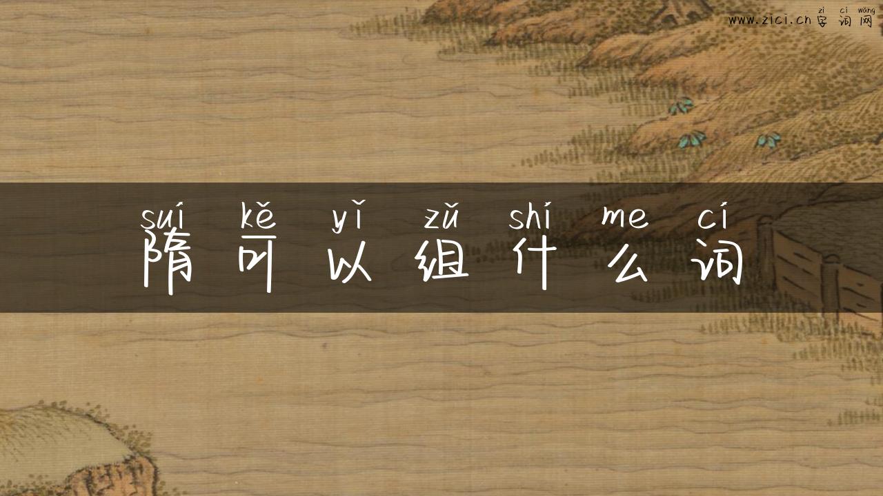 隋可以组什么词