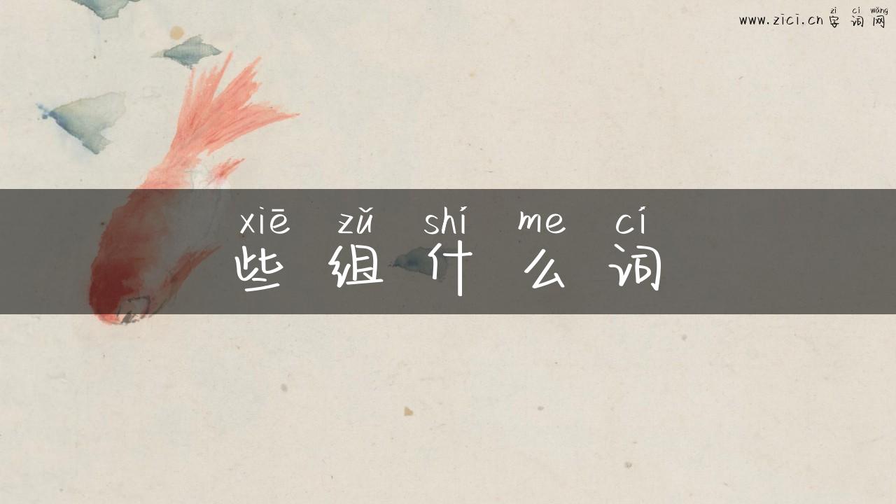 些组什么词
