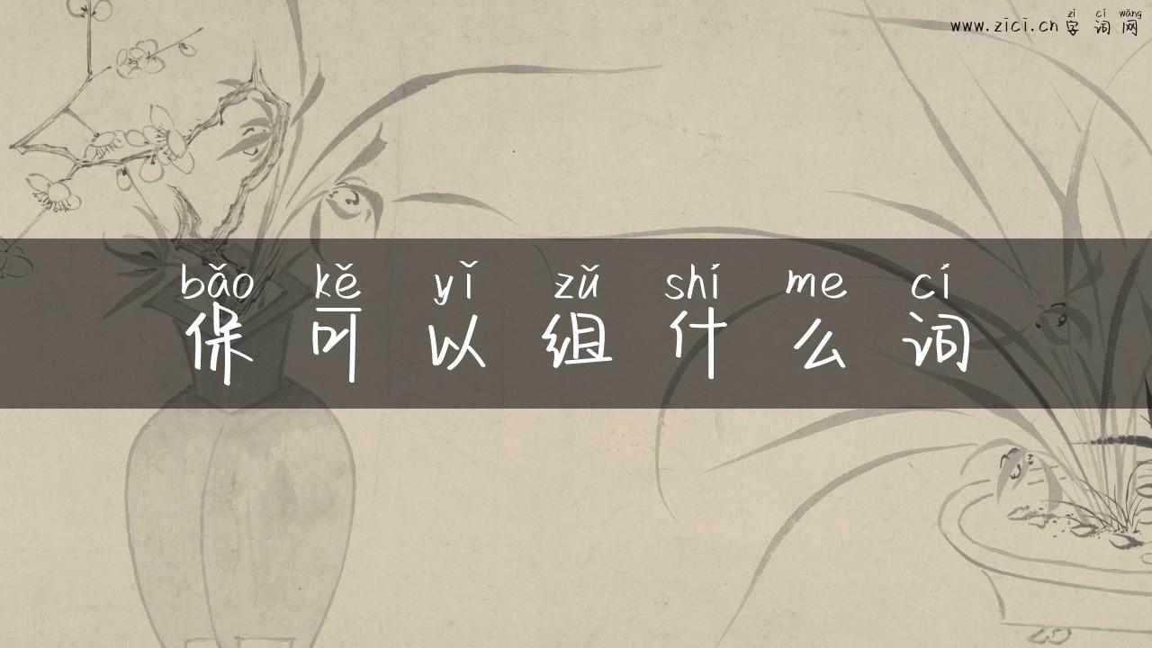 保可以组什么词
