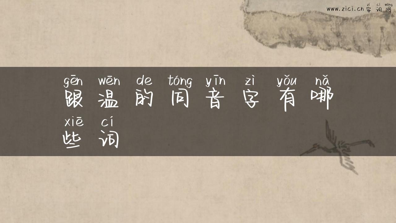 跟温的同音字有哪些词