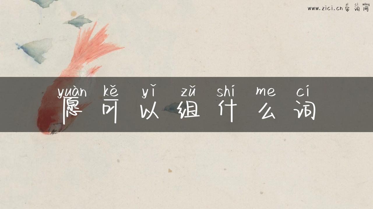 愿可以组什么词