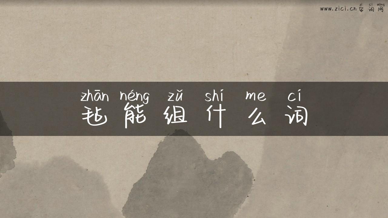 毡能组什么词