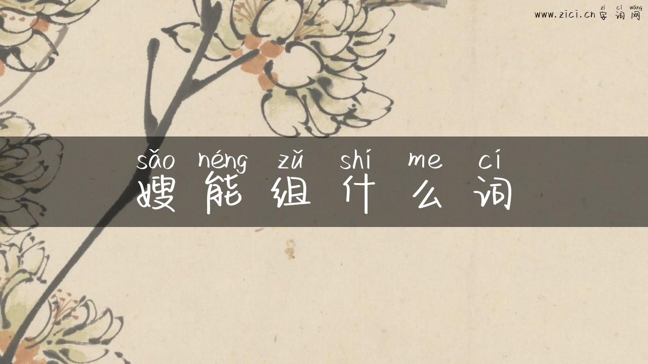 嫂能组什么词