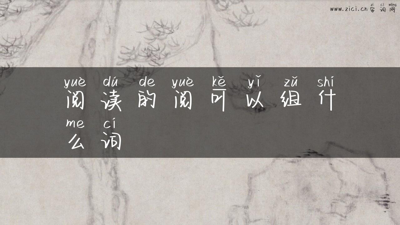 阅读的阅可以组什么词